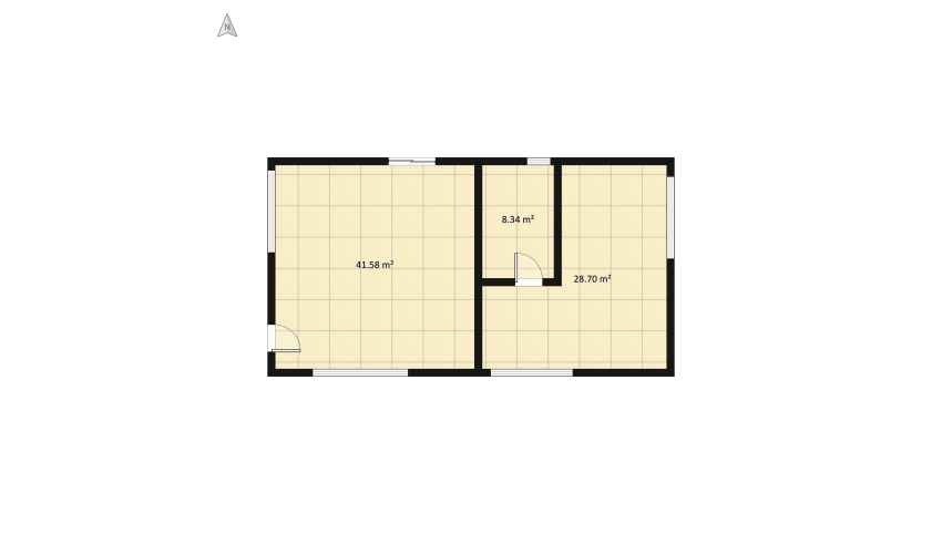 1 habitacion floor plan 117.25