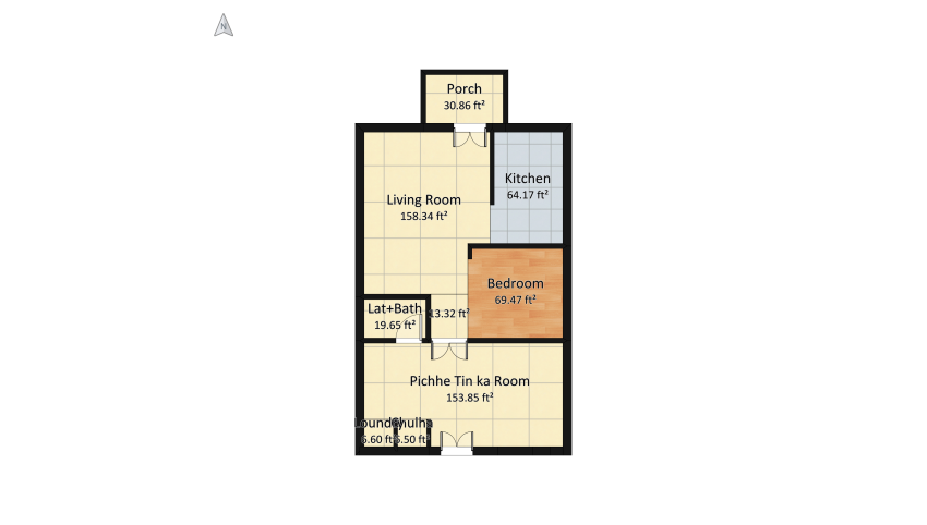 2- Old-sej (wall & door) floor plan 54.6