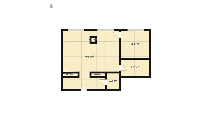 Commission. Modern Classic Apartment floor plan 86.22