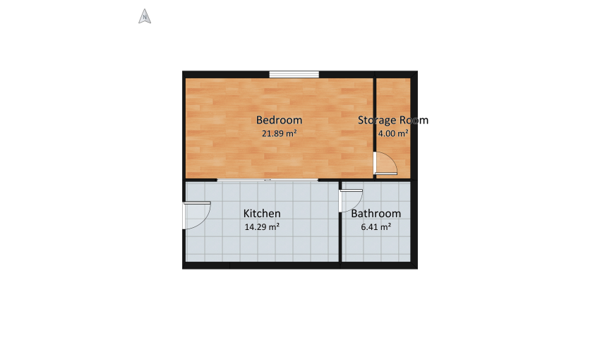 Small Blush Apartement floor plan 50.92
