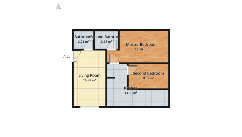 Retro Living Room floor plan 66.26