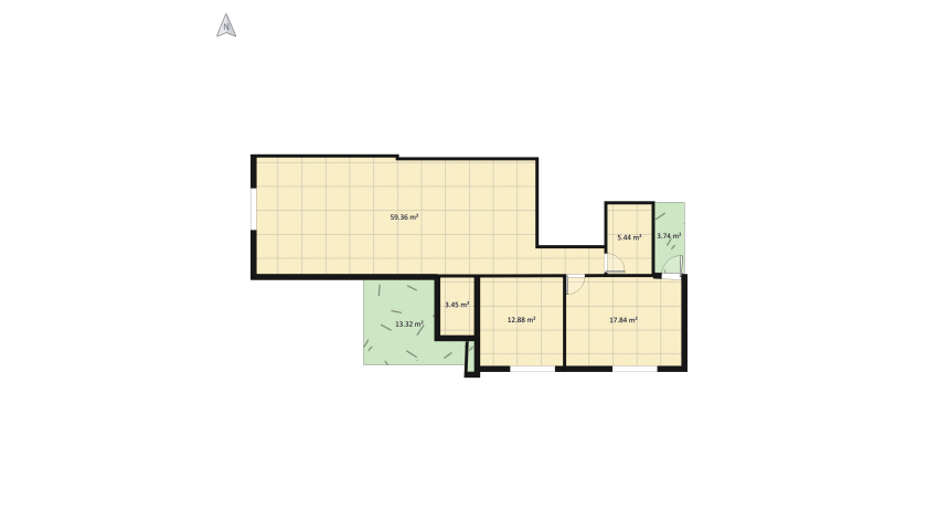 Square Home floor plan 123.57