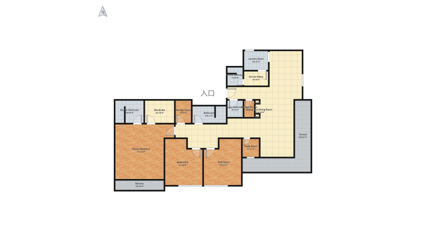 Lux-ish apartment floor plan 507.08