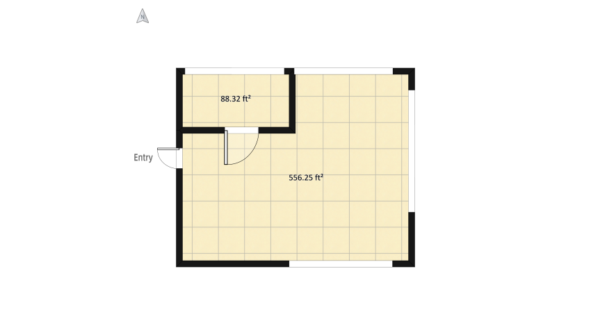 1 room apartment  floor plan 65.24
