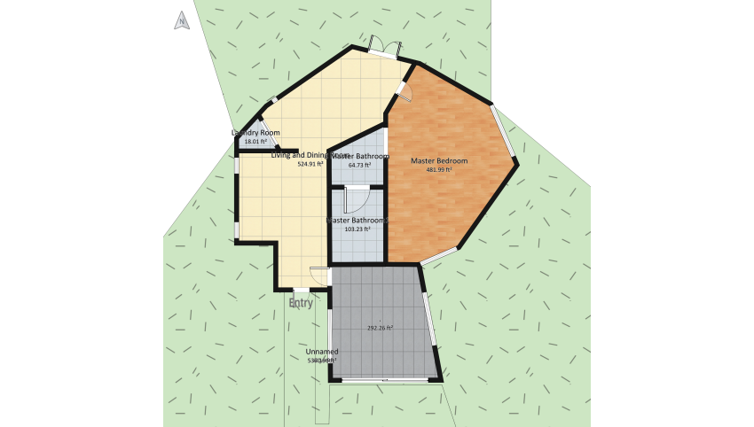 The Angled House floor plan 422.2