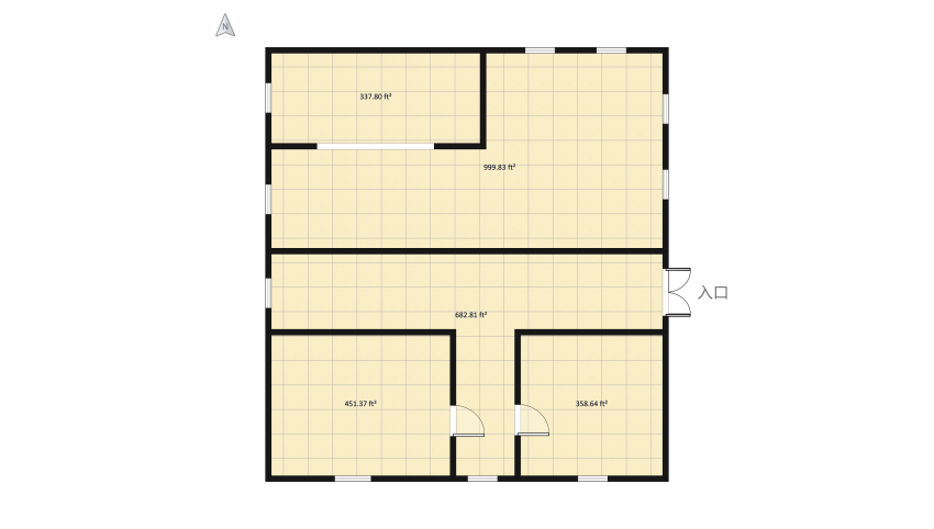 appartement parisien floor plan 283.84