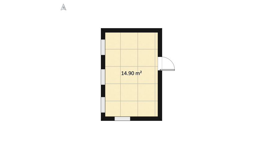 My bedroom floor plan 16.87