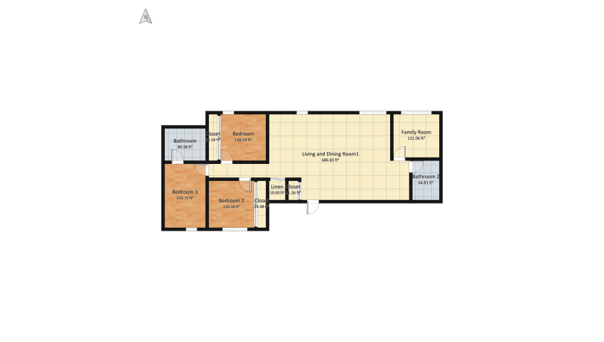 Modern Ranch House Floor Plan floor plan 153.09