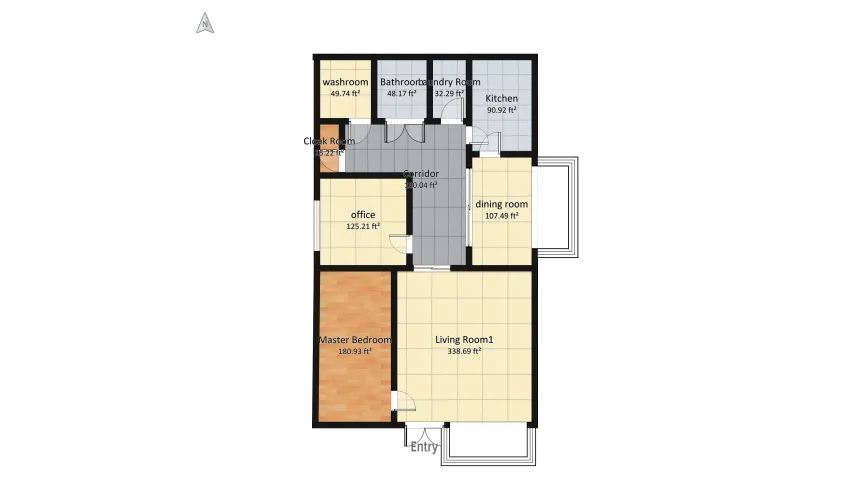 Homestyler project floor plan 124.63