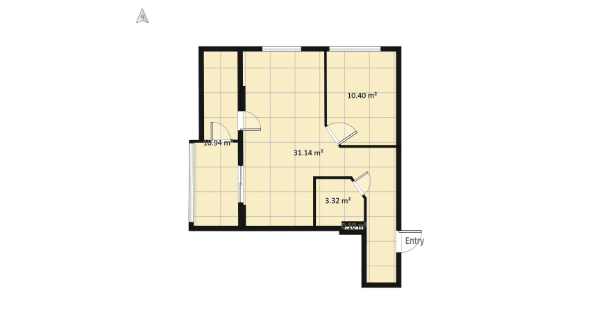 Small Apartmnet floor plan 62.51