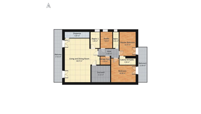 Casa Lengua & Stefania_Variante floor plan 185.29