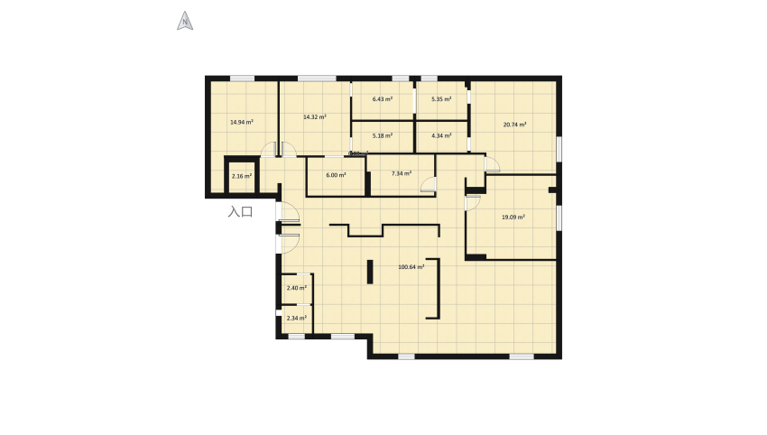 my modern appartament B floor plan 230.69