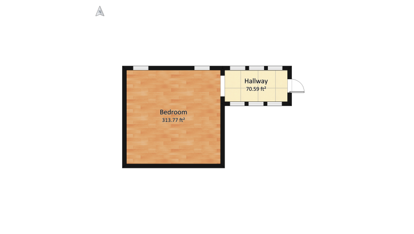 Victorian Bedroom floor plan 39.72