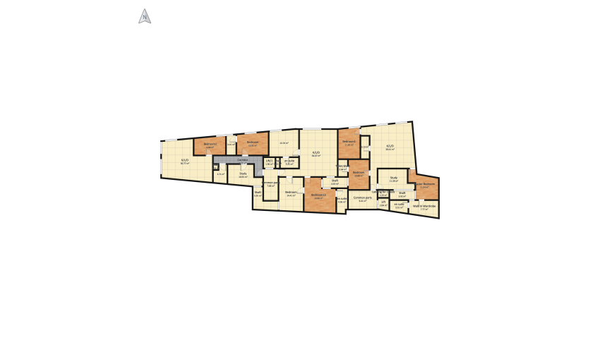 1 beds of Hamrun apts floor plan 344.02