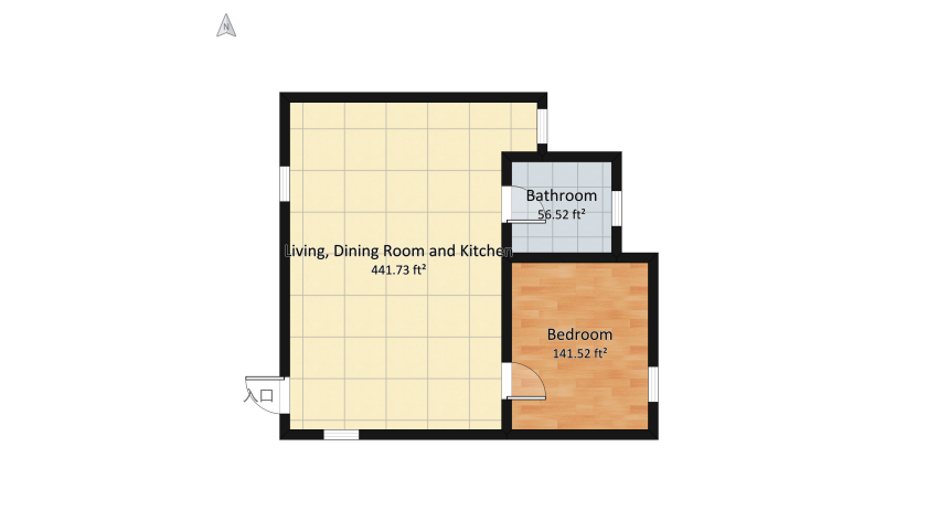 Small cozy house floor plan 65.78