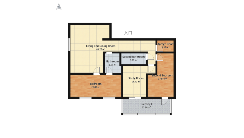 Apartament Maurer 4 camere floor plan 141.51
