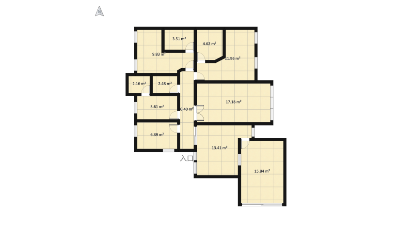 casa 2 floor plan 116.5