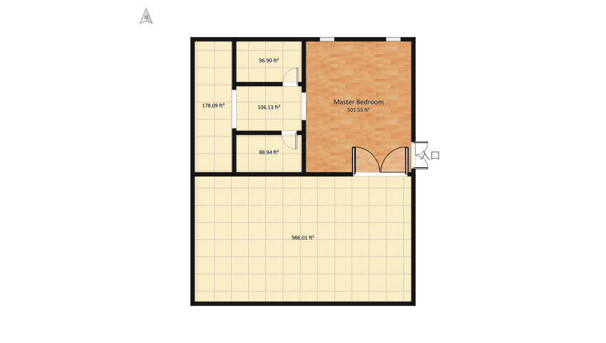 Yunia's master bedroom floor plan 197.08
