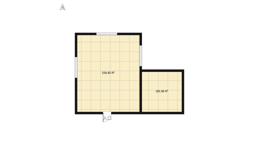 Artistic Bedroom floor plan 74.6