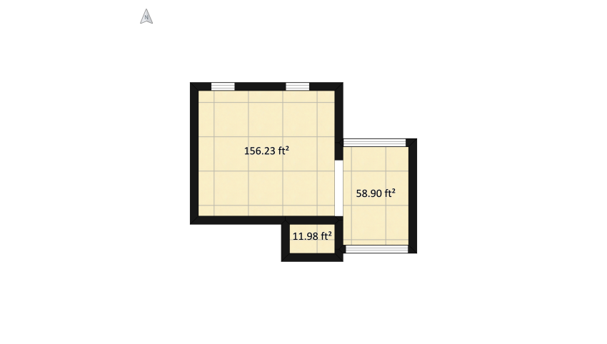 chambre et salle de bain bohème moderne floor plan 24.77