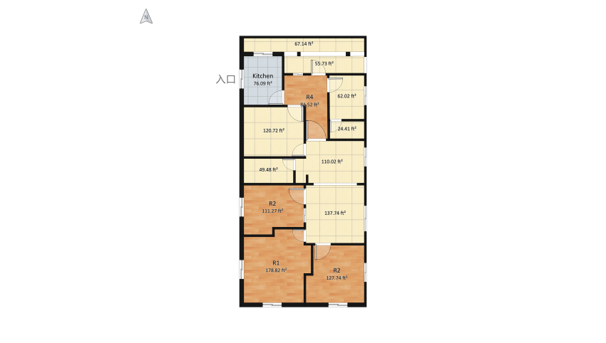 Ritu House floor plan 125.89