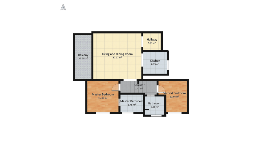 Home for a joung couple  floor plan 128.23