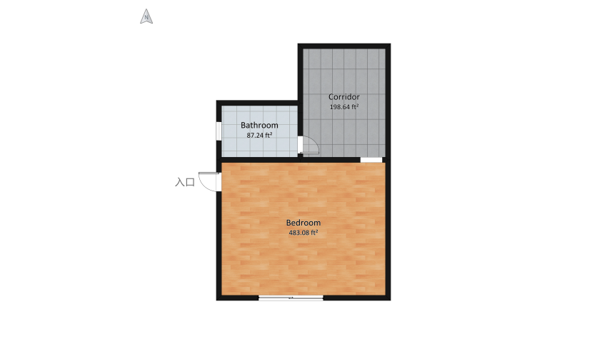 Complete.bedroom floor plan 78.32