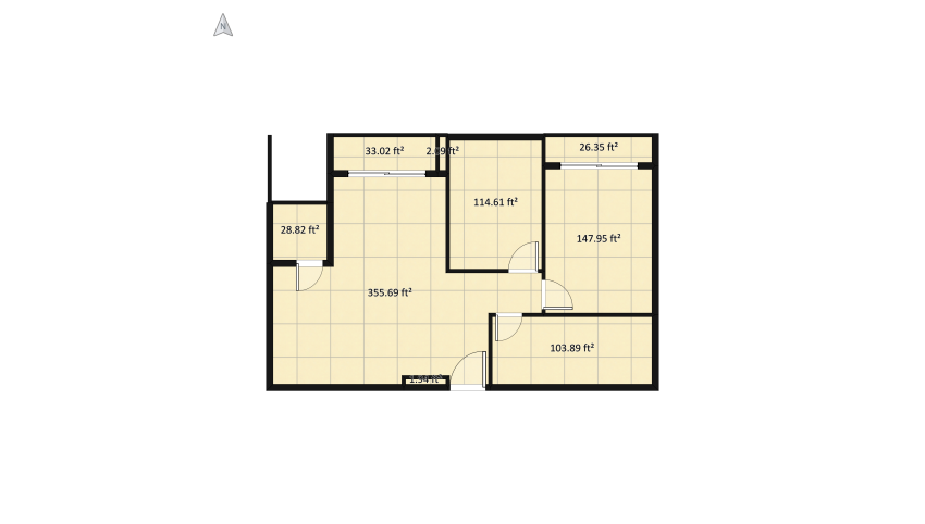 #Video Apartment with kitchen and guest room floor plan 83.45