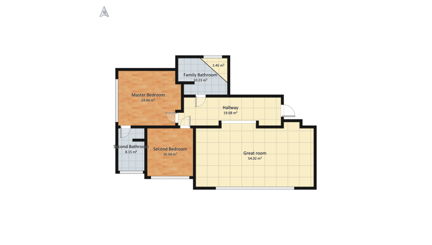 New York Family Apartment floor plan 151.01