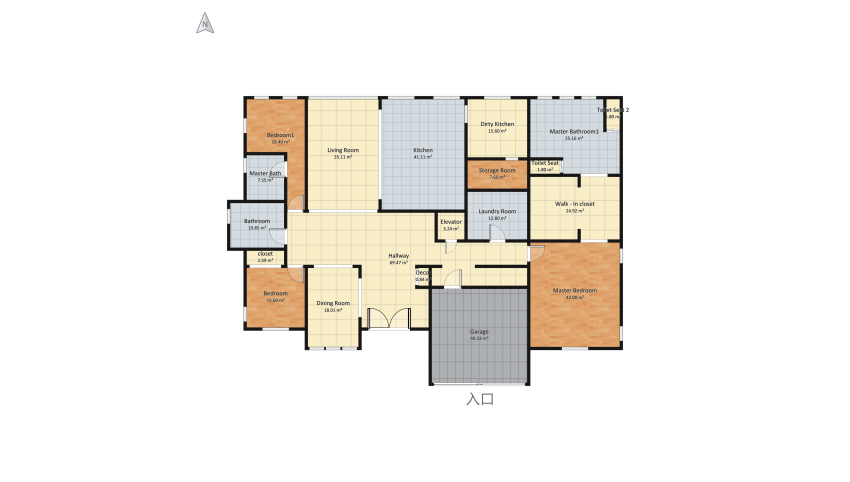 Redesign Villa 1. floor plan 866.57