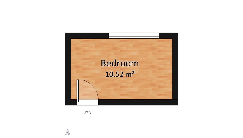bedroom ~10m2 floor plan 10.52