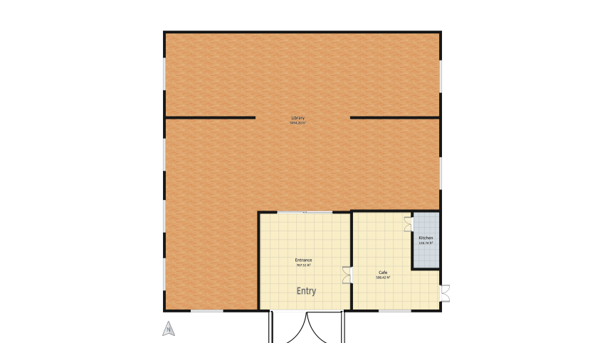 Library & Cafe floor plan 608.23