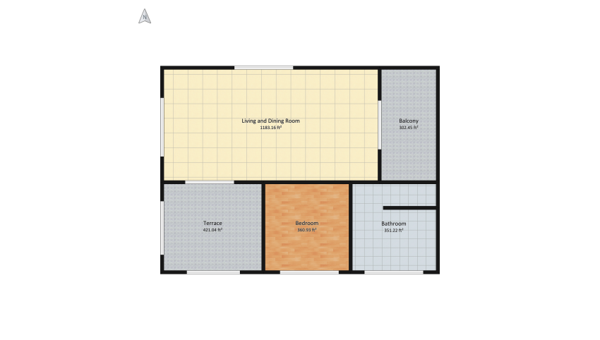 appartement moderne floor plan 261.03