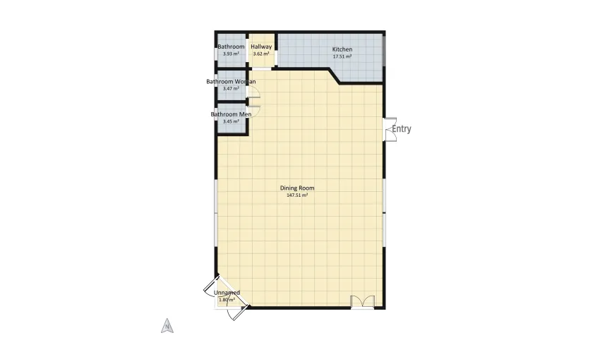 Luxury restaurant floor plan 731.59
