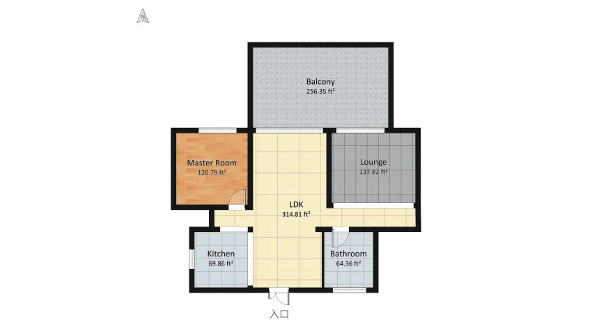 #PartyContest NYC APARTMENT SUITE WITH BALCONY FOR A PARTY! floor plan 101.73