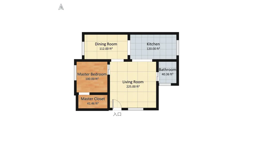 Apartment floor plan 68.6