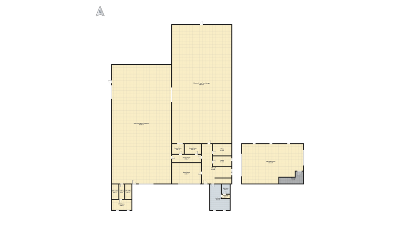 Traffi Warehouse Option 2 - 2.5 m aisles floor plan 1872.84