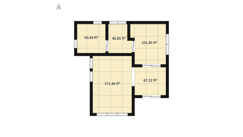 Casa en tonos azules floor plan 49.13