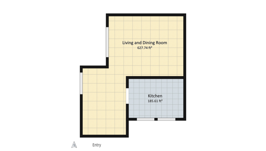 My version of a chalet floor plan 153.86