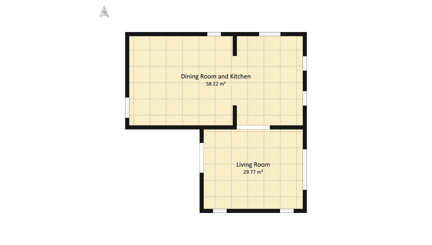 Dining Room and Living Room floor plan 94.99