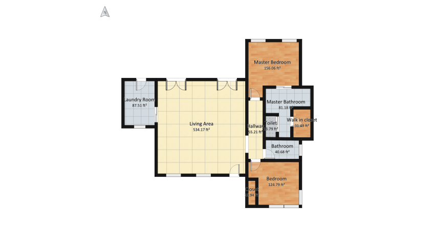 Bohemian Cottage floor plan 120.72