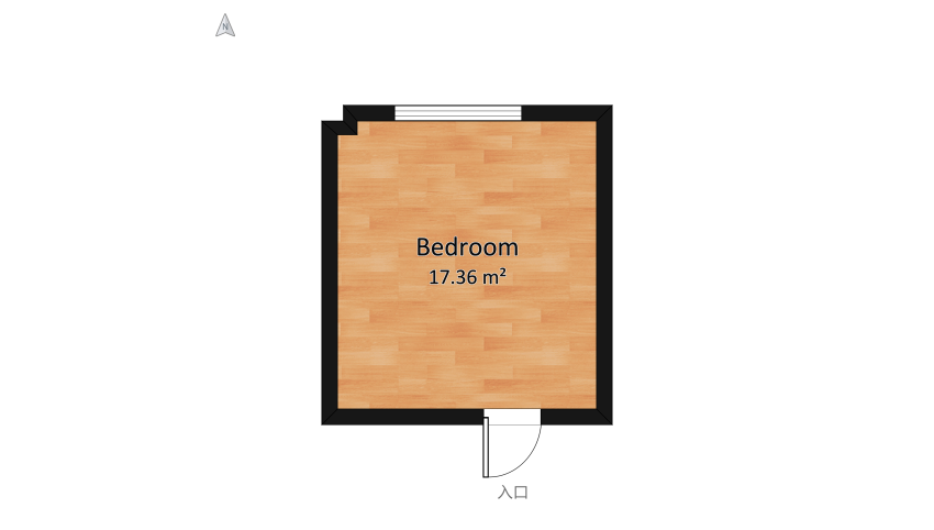 Small Modern Bedroom floor plan 19.42