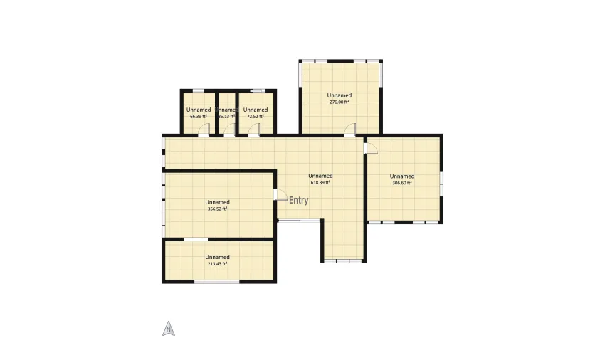 Apartment desing 3-rooms floor plan 180.7
