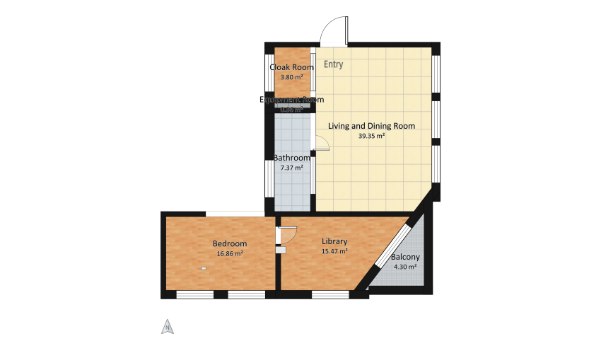 Rebel Barbie in loft style 😉 floor plan 262.6