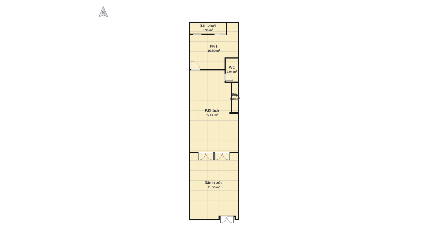 Nhà a sỷ-GAC LUNG-3D floor plan 119.1