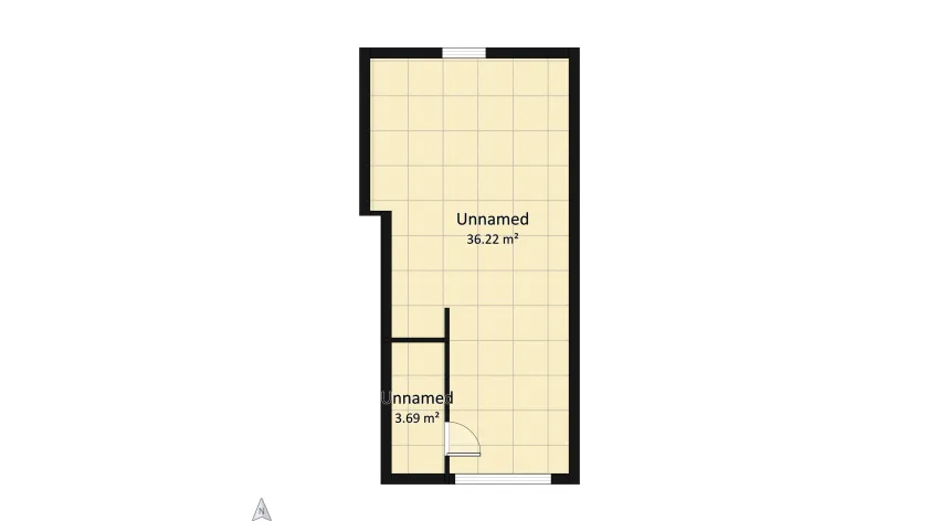 45 square meters of designer studio floor plan 39.91