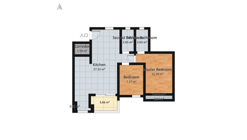 Cintia House floor plan 69.23