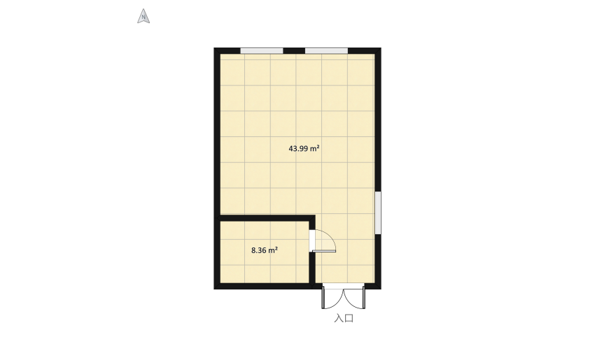 mini loft  floor plan 106.75