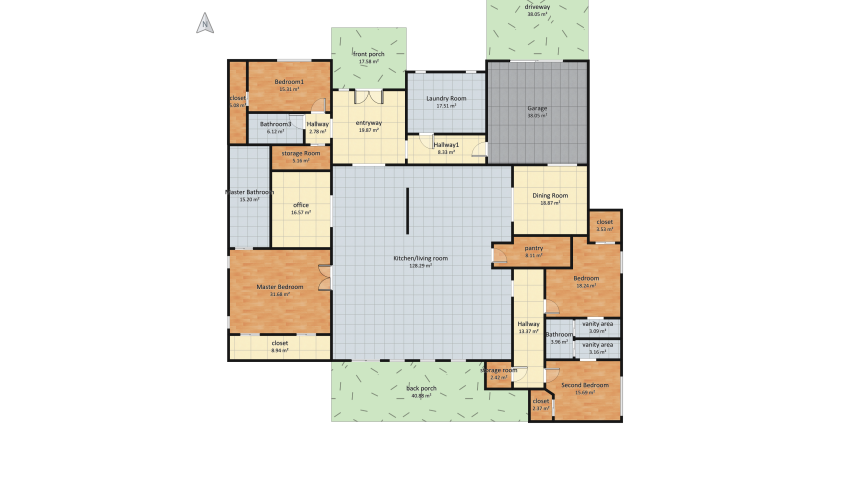 Room floor plan 537.38