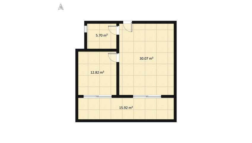 72 Sqm floor plan 72.74